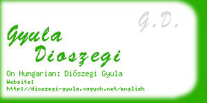 gyula dioszegi business card